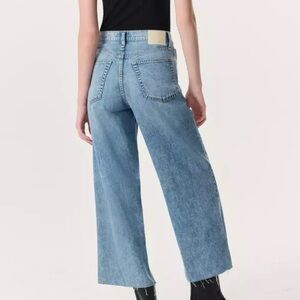 rag & bone Blue Flare Wide Leg Jeans